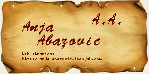 Anja Abazović vizit kartica